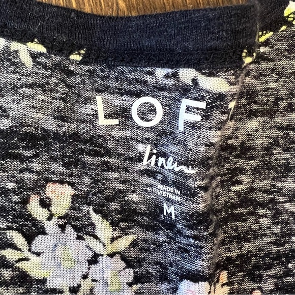 Ann Taylor Blossom Linen Tee SZ MED - Picture 5 of 6